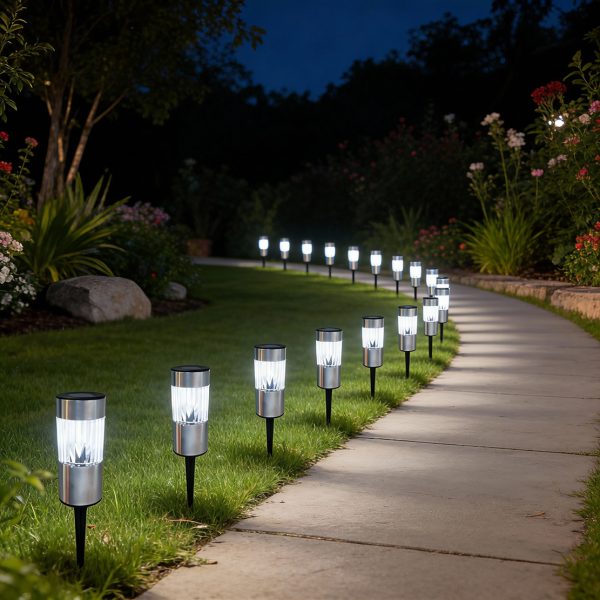 12 LED SOLAR GARDEN PATH LIGHTS (AMG-005 )12 PACKS